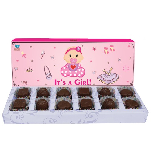 BOGATCHI Gift Ideas, Chocolate Gift for Baby Shower, Pinkirl 120 g